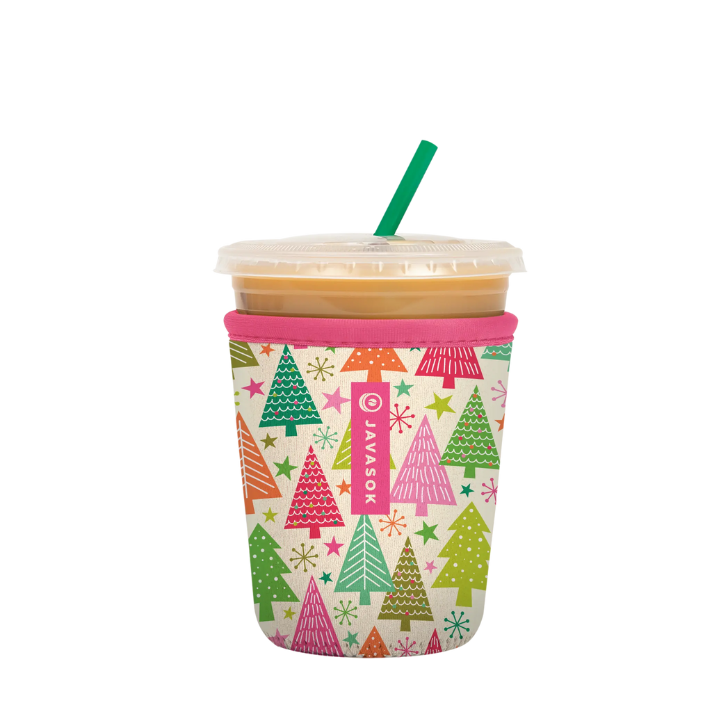 Reusable Cup Sleeve, Festive Forest, Neoprene Construction for Coffee Cups, Daily Commutes and Dry Hands image 5