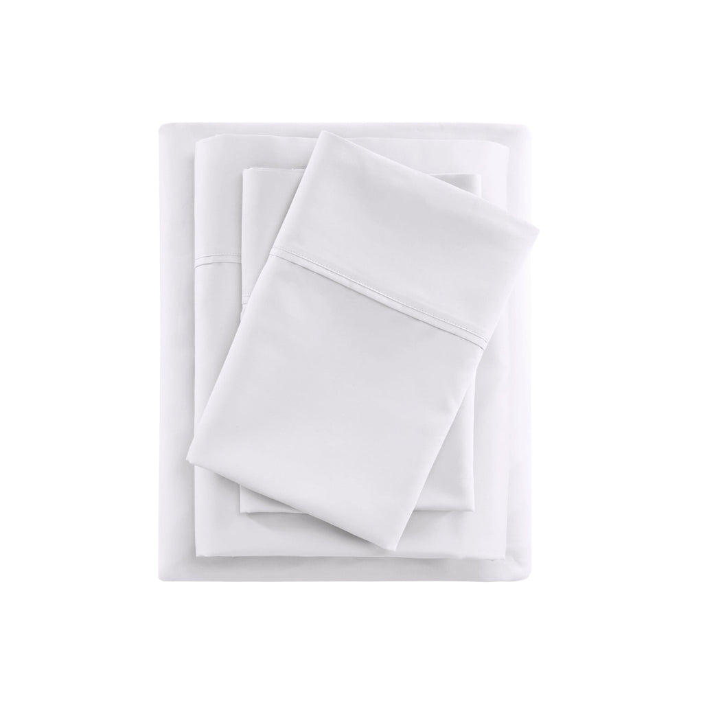 Bed Sheet Set, 600 Thread Count Cooling Cotton Blend 4 Piece, Machine-Washable Care for Everyday Bedroom Comfort and Guest Rooms image 5