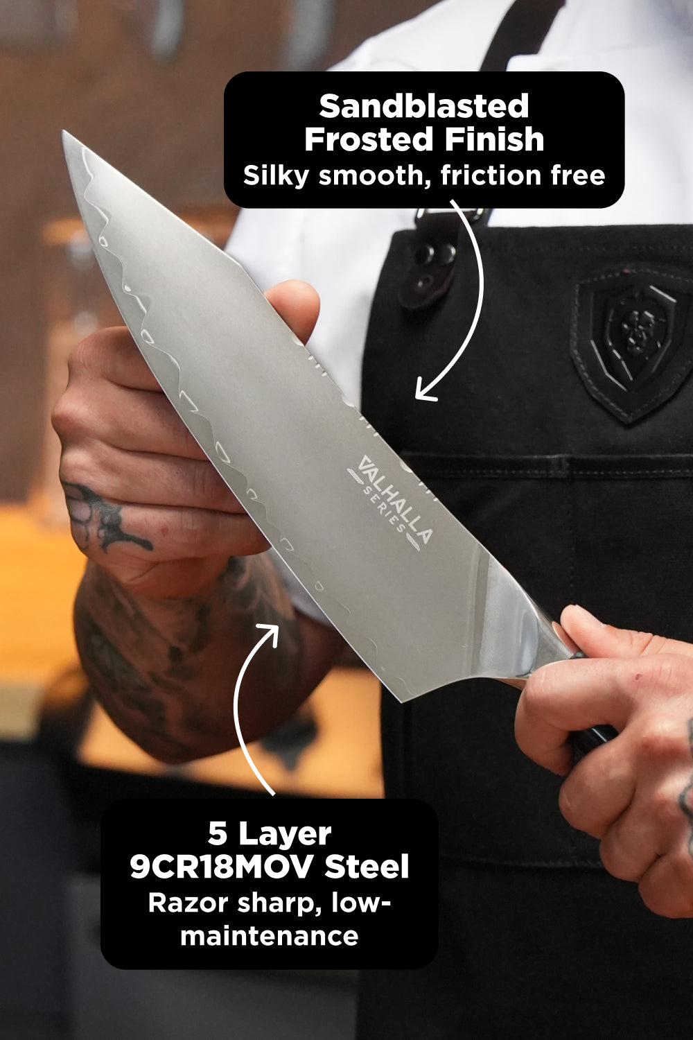Chef Knife Set, 2 Piece & Paring Valhalla Series, Stainless Steel Construction for Home Kitchens, Food Prep and Cooking image 5