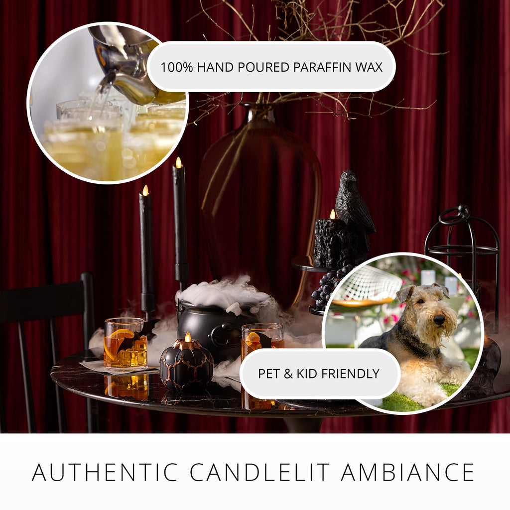 Flameless Candle, Black Perching Crow for Mantels, Entryways and Holiday Displays, Designed for Everyday Home Use image 5