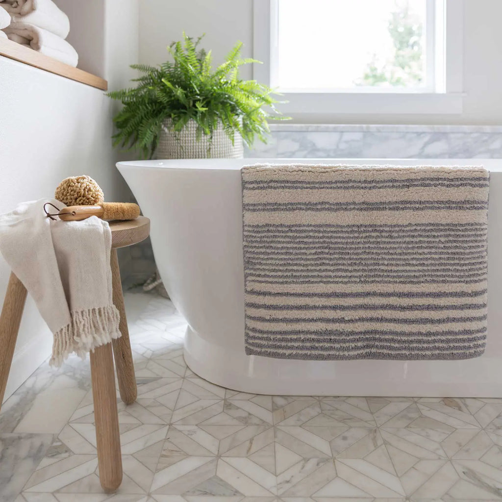 Bath Mat, Comfy Coastal for Bathroom Floors, Shower Exits and Everyday Bath Routines, 6 Size Options image 5