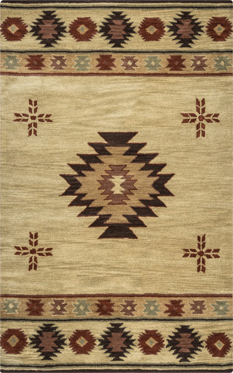 Area Rug, Southwest SU2007 Khaki for Hallways, Dining Spaces and Home Decor, 12 Size Options image 5