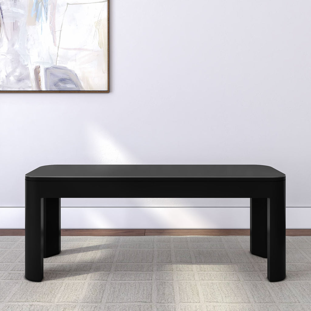 Dining Bench, Contour 46", Solid Wood Construction for Dining Rooms, Kitchen Tables and Everyday Seating, 2 Sizes and 3 Colors image 5