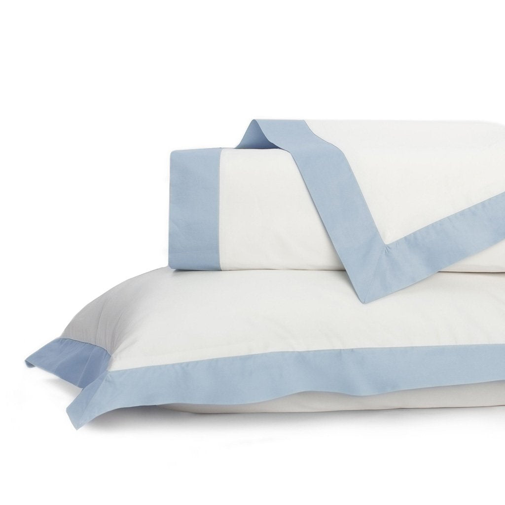 Duvet Cover Set, French Blue Linden Border for Guest Rooms and Everyday Bedroom Styling, 3 Size Options image 5