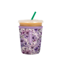 Reusable Cup Sleeve, Lilac Meadows, Lightweight Design, Neoprene Construction for Iced Coffee, Cold Drinks and Condensation Control image 5