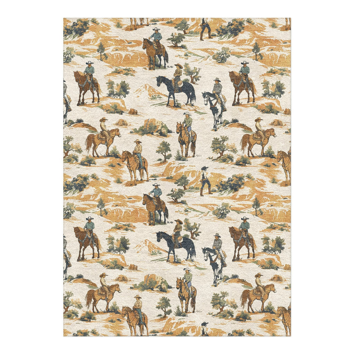 Area Rug, Desert Cowboys Doormat for Living Rooms, Bedrooms and Entryways, 10 Size Options image 5