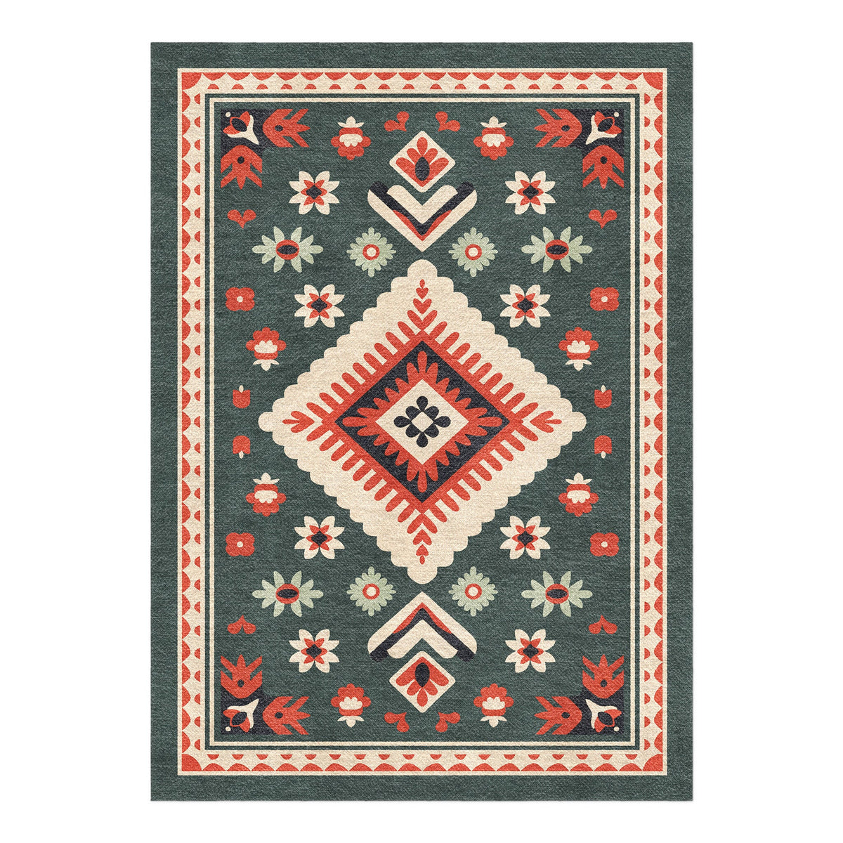 Area Rug, Solano Sage & Terracotta for Hallways, Dining Spaces and Home Decor, 10 Size Options image 5