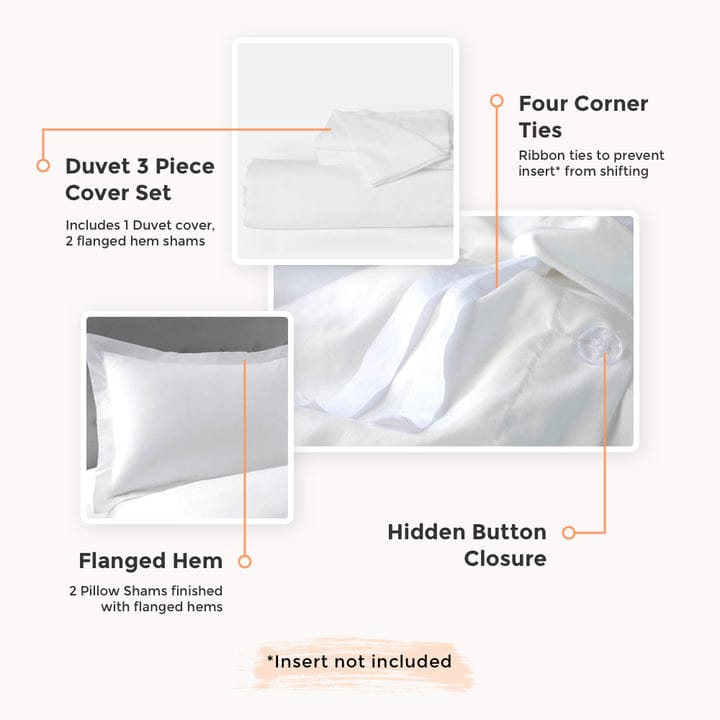 Duvet Cover Set, Brushed Silver for Guest Rooms and Everyday Bedroom Styling, 2 Size Options image 5