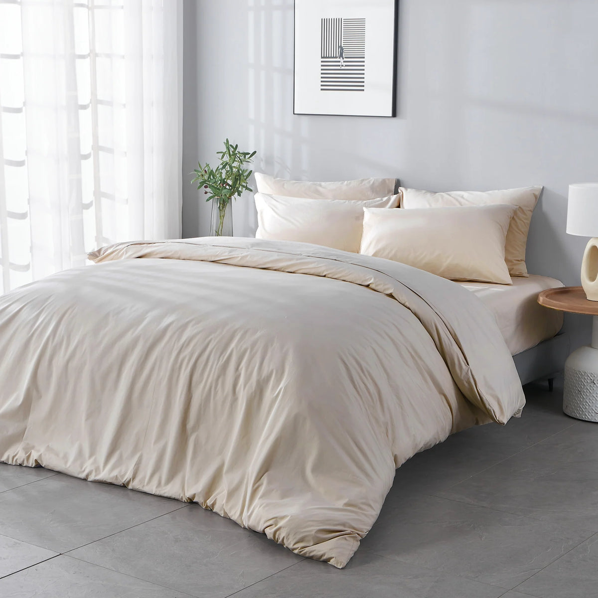 Duvet Cover, CrispCool Cotton Final Sale, Lightweight Design for Bedroom Layering, Comforter Covers and Everyday Bedding image 5
