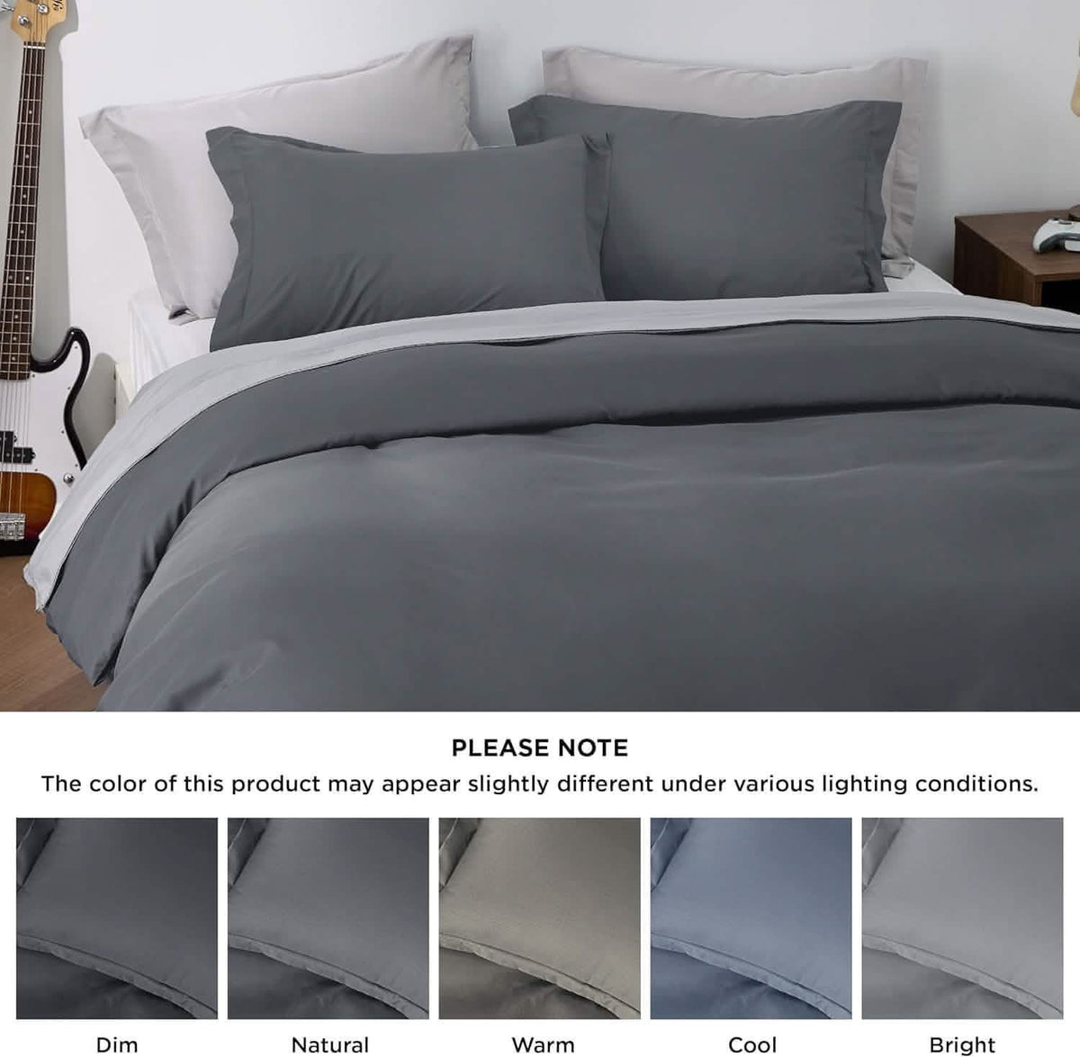 Duvet Cover Set, Brushed Microfiber for Guest Rooms and Everyday Bedroom Styling, 9 Sizes and 36 Colors image 5