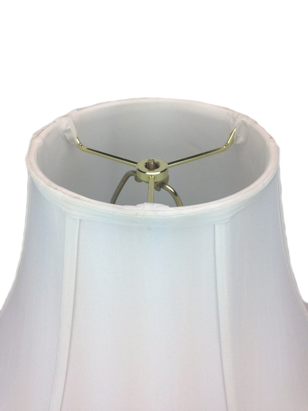 Fabric Lamp Shade, 17"W x 13"H White Bell Shantung for Lamp Replacement, Reading Corners and Living Spaces image 5