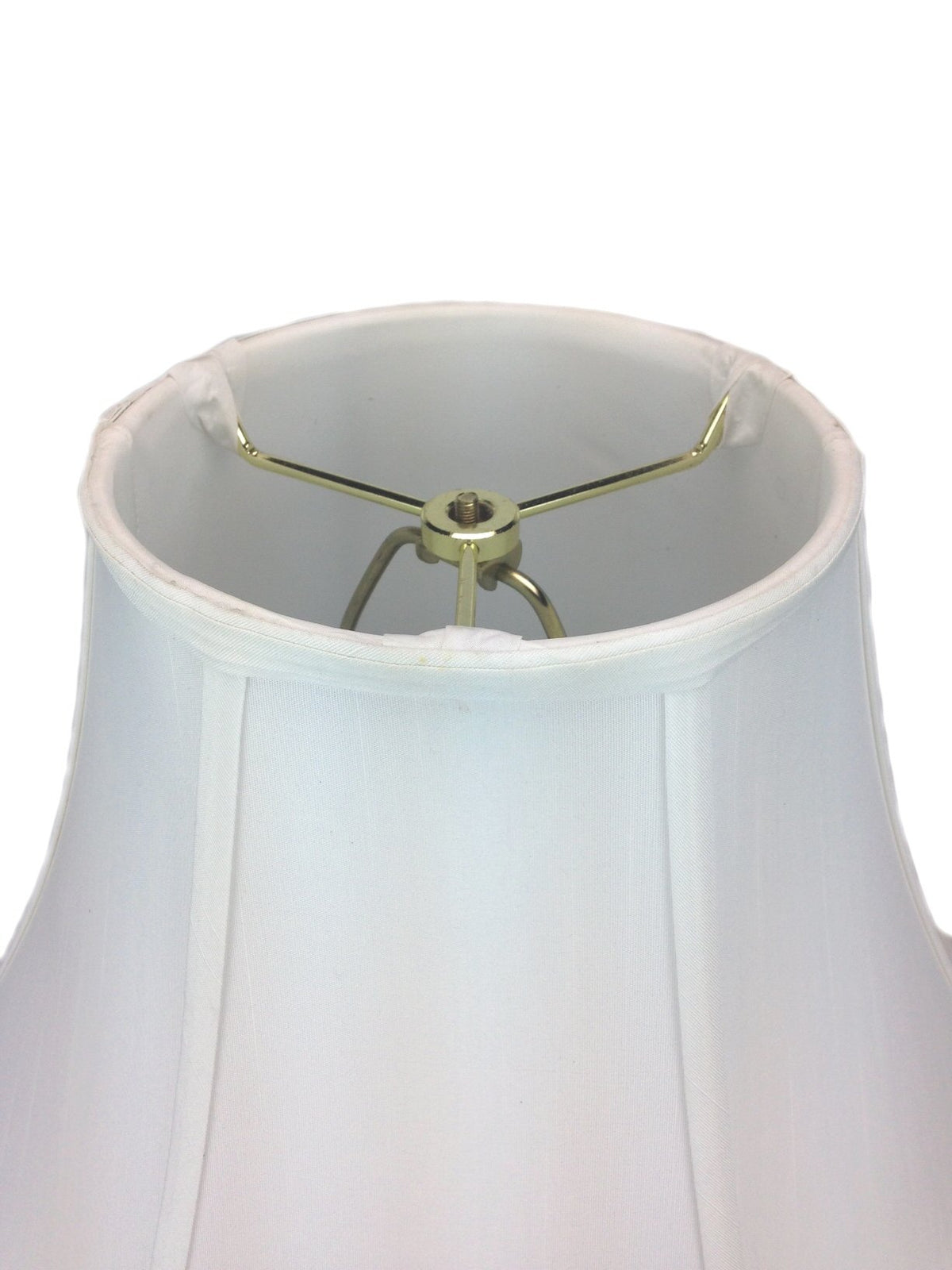 Fabric Lamp Shade, 17"W x 13"H White Bell Shantung for Lamp Replacement, Reading Corners and Living Spaces image 5