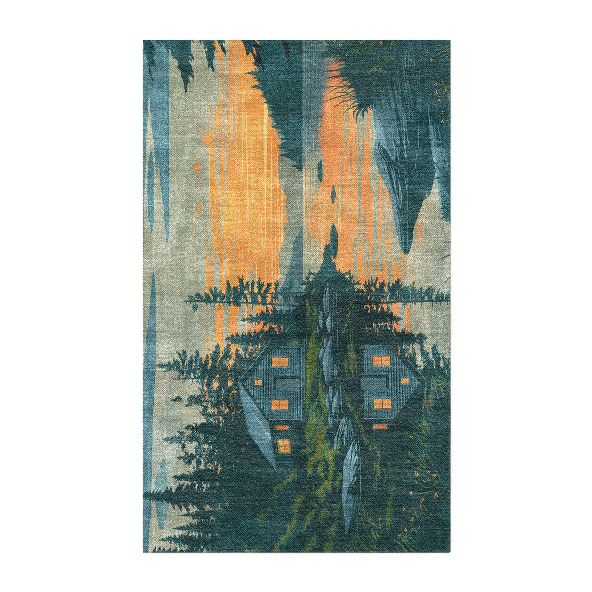 Area Rug, Adirondack Laskeside Cabin for Living Rooms, Bedrooms and Entryways, 10 Size Options image 5