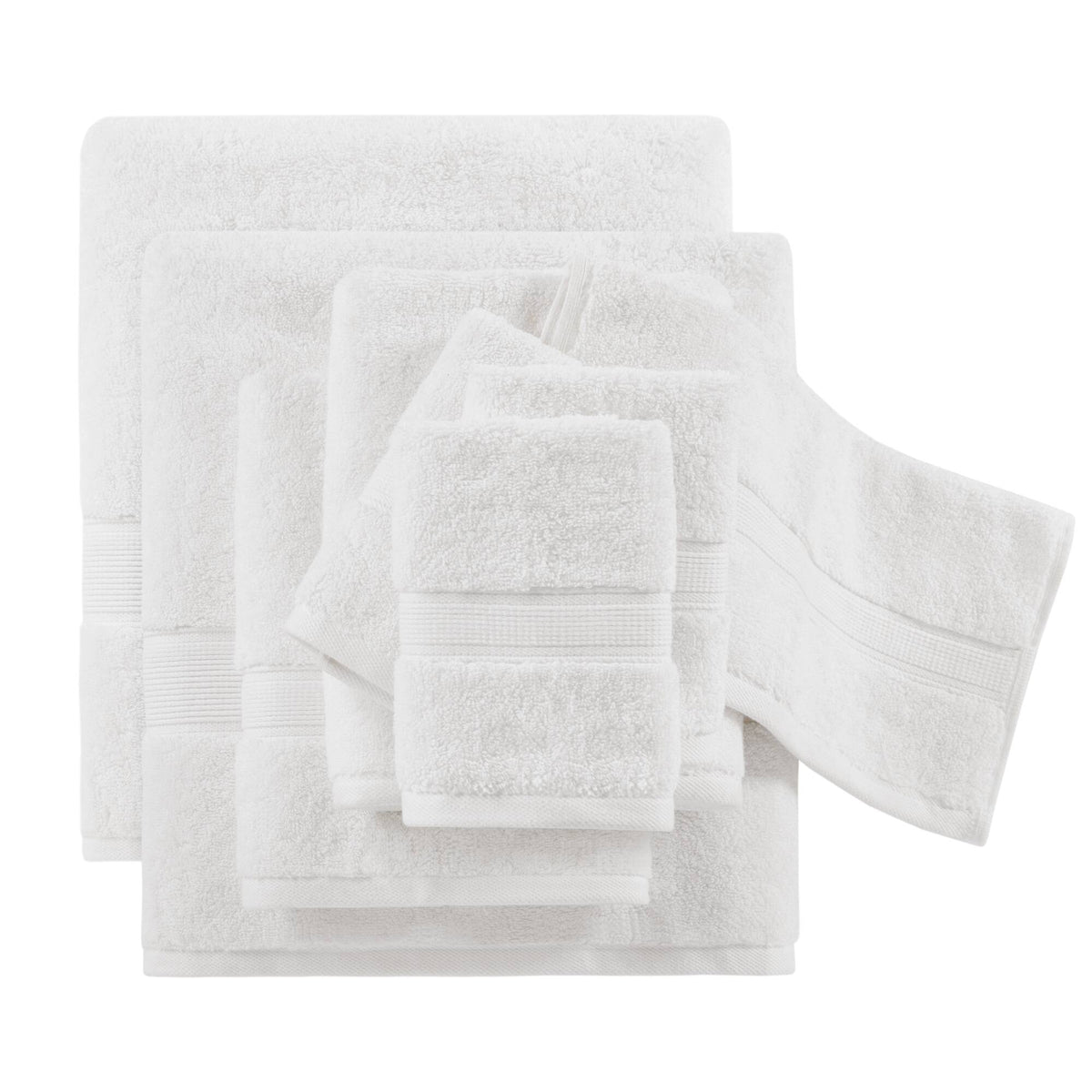 Bath Linen, 800GSM Premium Long Staple Cotton 8 Piece, Machine-Washable Care for Home Bathrooms and Everyday Care, 26 Color Options image 5
