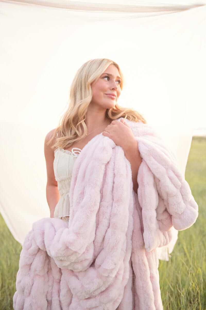Cozy Throw Blanket, Hugs Bashful Pink for Living Rooms, Bedrooms and Everyday Lounging, 5 Size Options image 5