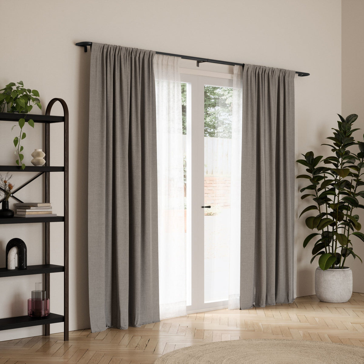 Window Curtain, Twilight Double Blackout Rod for Windows, Room Styling and Everyday Privacy, 2 Sizes and 2 Colors image 5