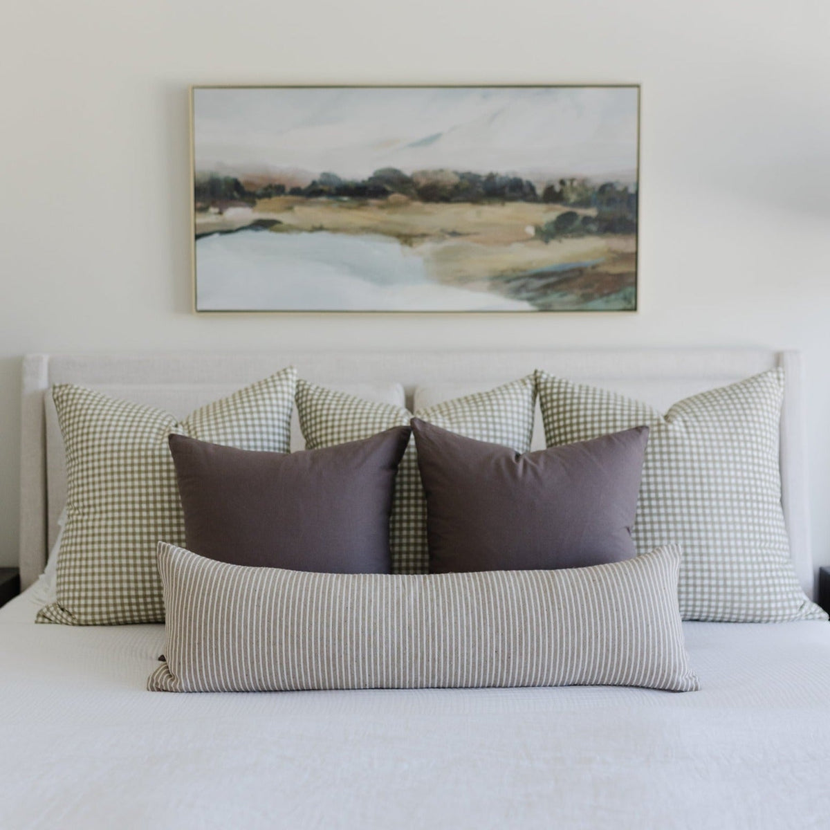 Decorative Pillow Cover Set, Mocha Basics 18" 22" 26" 12x20", Machine-Washable Care for Bedroom Styling and Living Room Decor image 5