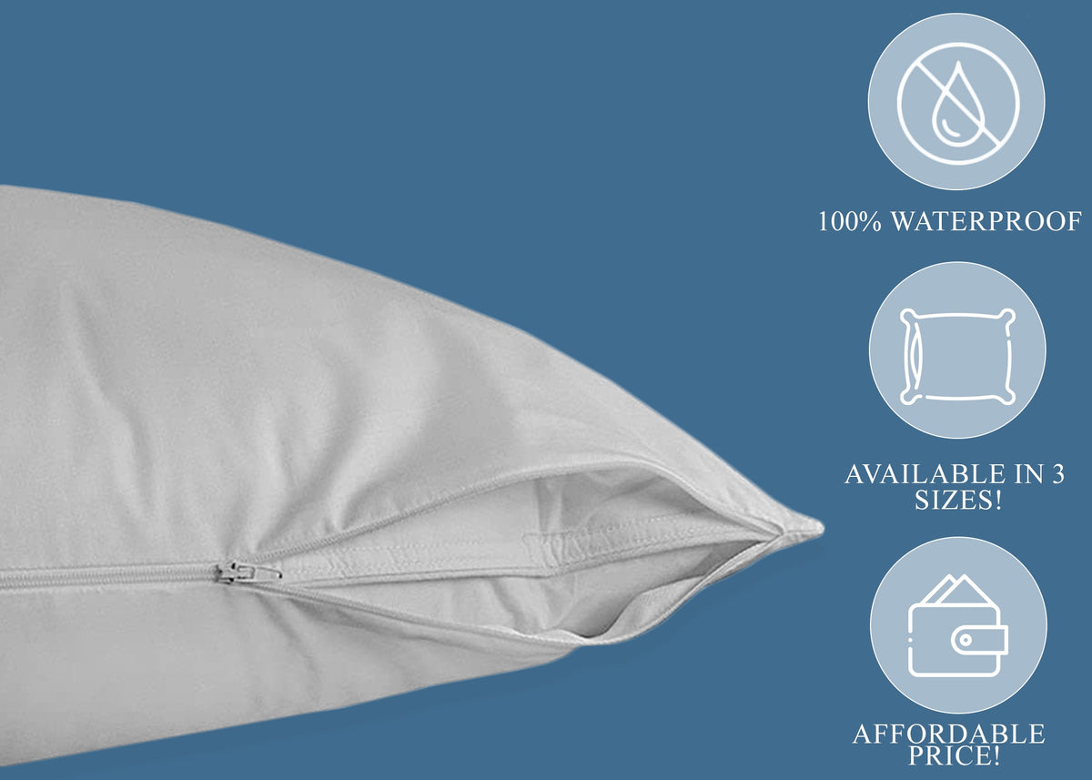 Bed Pillow, Waterproof Protector for Sleeping, Reading and Bedroom Comfort, 3 Size Options image 5