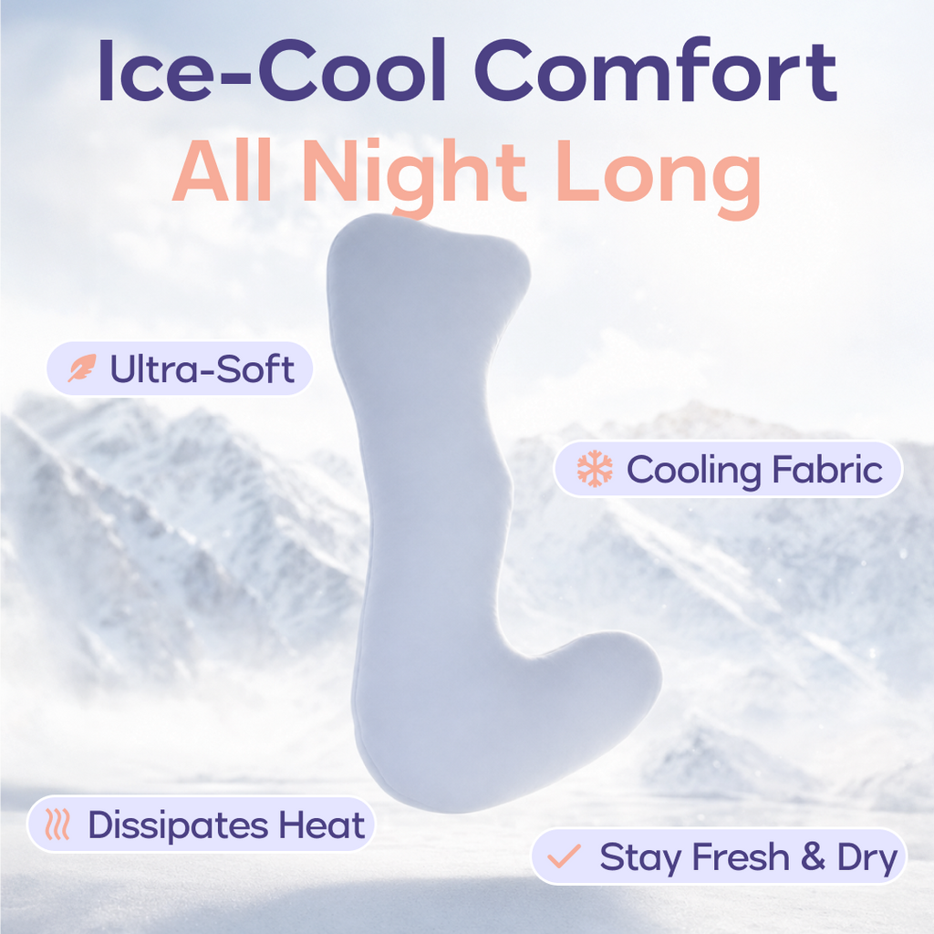Bed Pillow, BodyAlign Plus and Cooling for Sleeping, Reading and Bedroom Comfort, 4 Color Options image 5