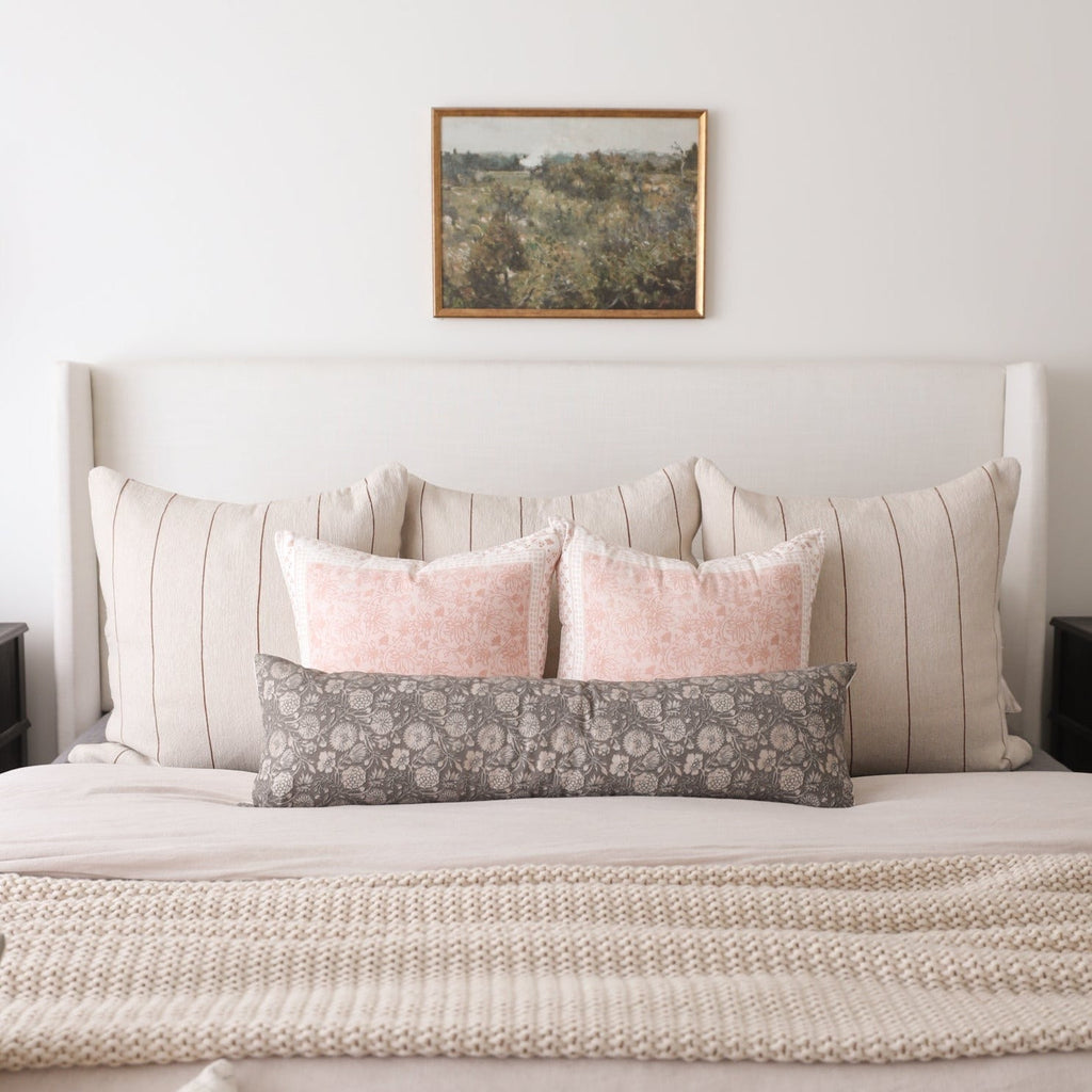 Decorative Pillow Cover Set, Gracie Lumbar 12x20" 12x40", Lightweight Design for Bedroom Styling and Living Room Decor, 2 Size Options image 5