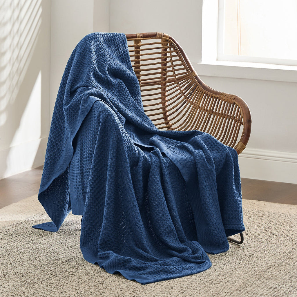 Cozy Throw Blanket, Cotton Waffle Weave, Lightweight Design, Breathable Construction for Living Rooms, Bedrooms and Everyday Lounging image 5