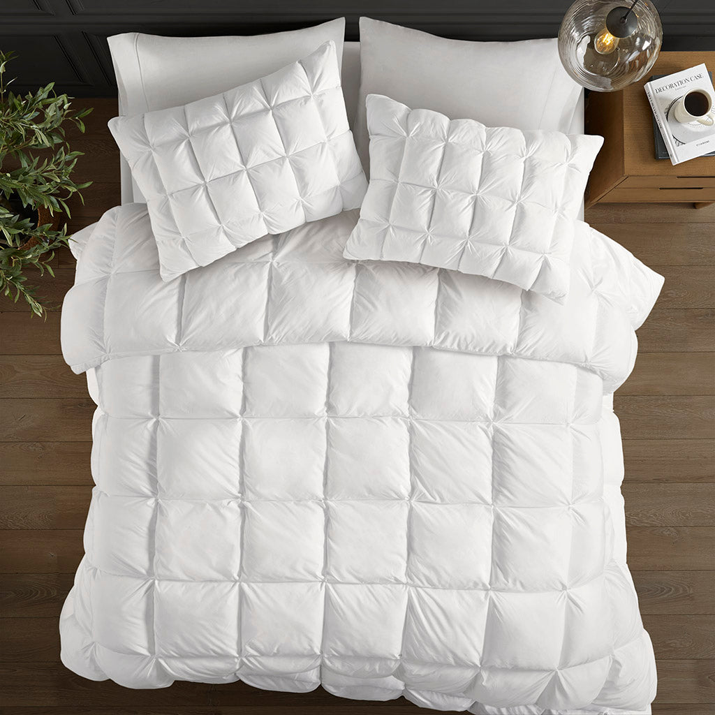 Down & Feather Comforter, Stay Puffed Overfilled Alternative, Breathable Construction for Everyday Bedding and Comfortable Sleep image 5