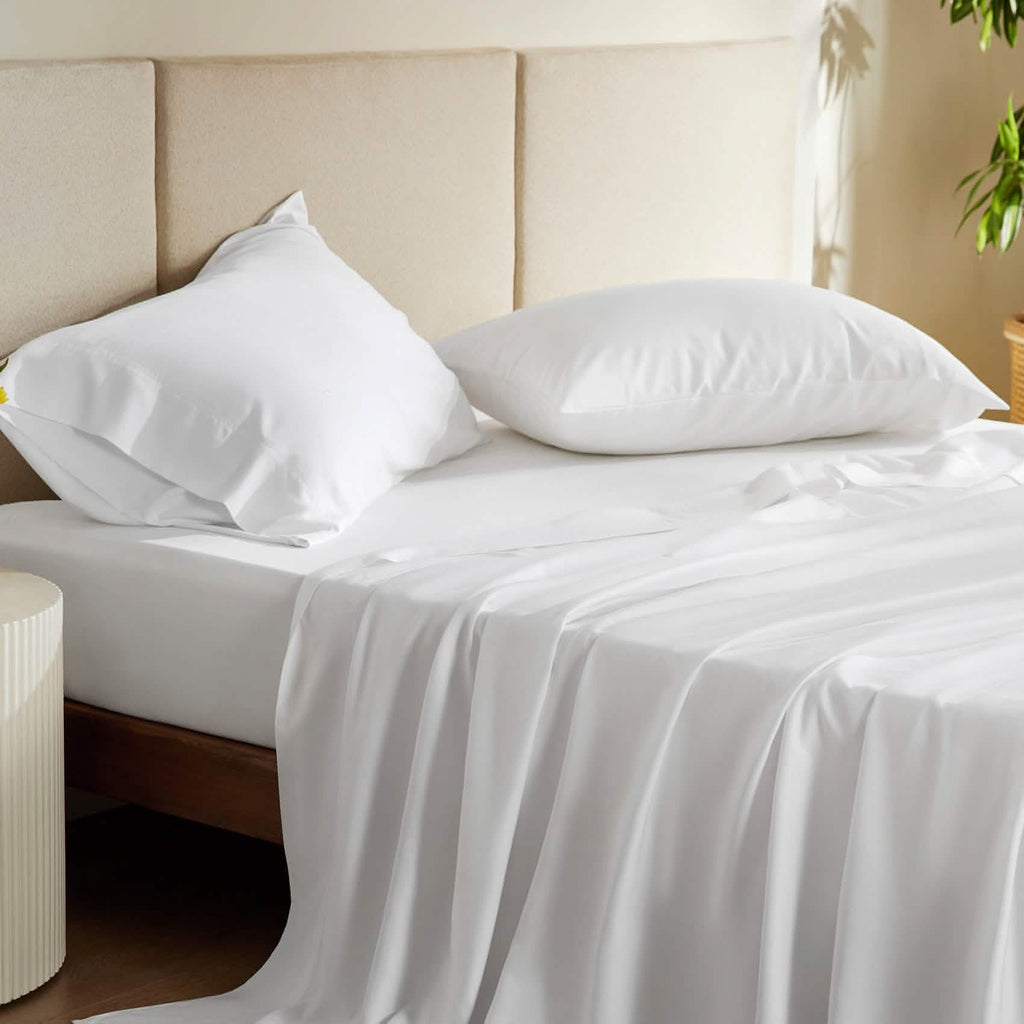 Bed Sheet Set, Rayon Derived from Bamboo, Cooling Comfort, Breathable Construction for Everyday Bedroom Comfort and Guest Rooms image 5