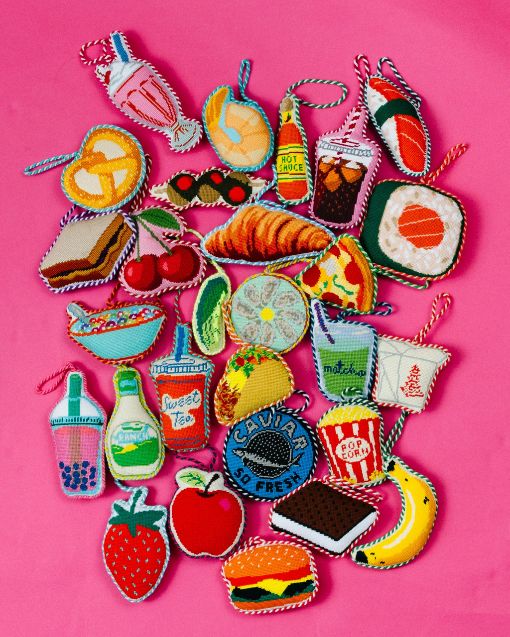 Seasonal Home Decor, Needlepoint Icon Ornament Ranch for Holiday Displays, Shelves and Festive Rooms image 5