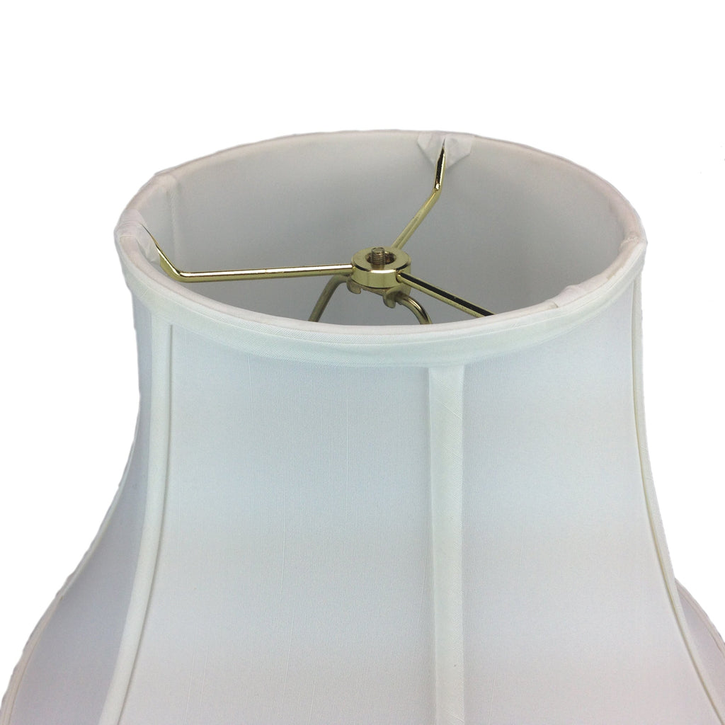 Fabric Lamp Shade, 16"W x 12"H White Bell Shantung for Lamp Replacement, Reading Corners and Living Spaces image 5