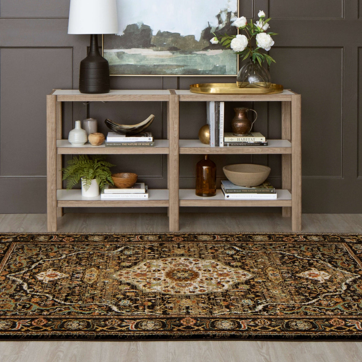 Area Rug, Spice Market Petra Charcoal for Living Rooms, Bedrooms and Entryways, 5 Size Options image 5