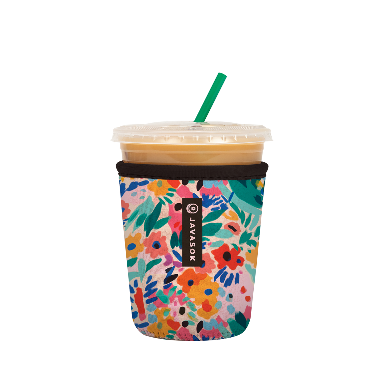 Reusable Cup Sleeve, Abstract Floral, Neoprene Construction for Coffee Cups, Daily Commutes and Dry Hands, 5 Size Options image 5