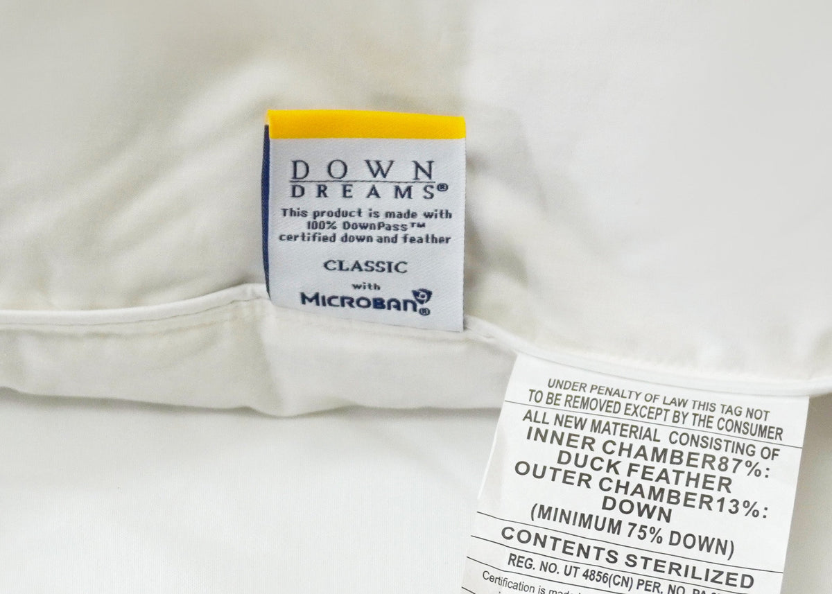 Bed Pillow, Down Dreams Classic Soft , Featured at Many, Breathable Construction for Everyday Sleep and Guest Room Bedding, 4 Size Options image 5
