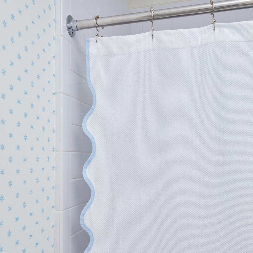 Shower Curtain, Scallop for Shower Areas, Bathroom Privacy and Everyday Bath Decor, 2 Sizes and 2 Colors image 5