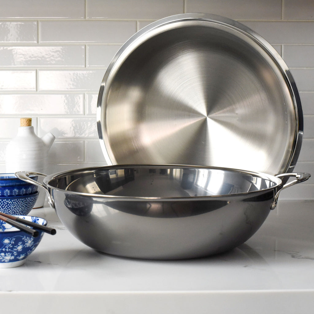 Kitchen Cookware, 14" Stainless Steel Dome Lid, Dishwasher-Safe Care for Everyday Meals and Home Cooking image 5