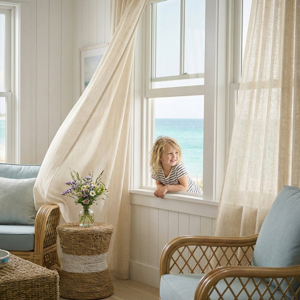 Window Curtain, Pinch Pleat Linen Blend Curtains (2 Panels) for Windows, Room Styling and Everyday Privacy, 4 Sizes and 5 Colors image 5