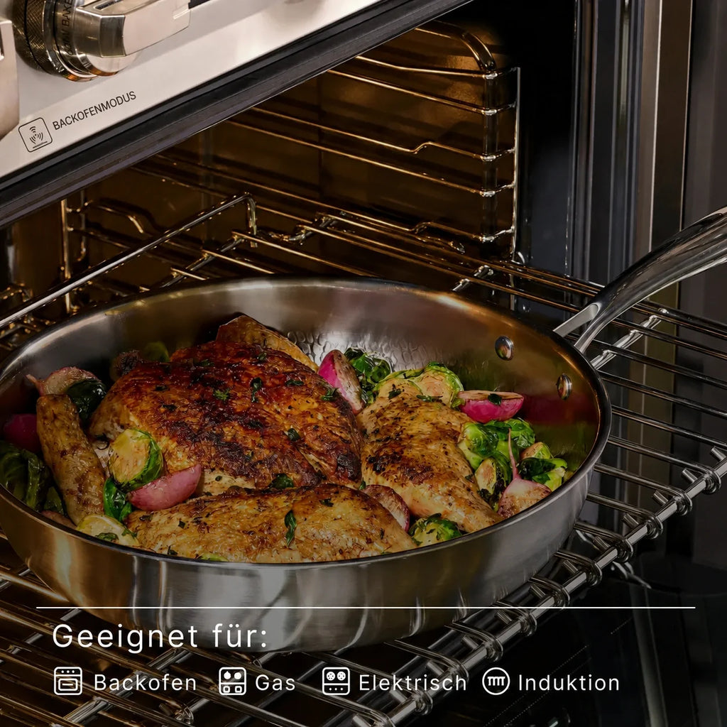Kitchen Cookware, Titanium Hammered Pan Pro Standard for Everyday Meals and Home Cooking, Designed for Stovetop Cooking and Daily Meal Prep image 5