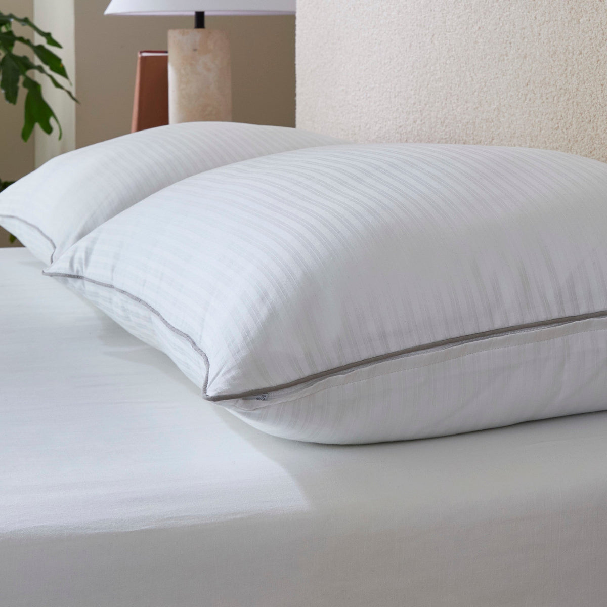 Bed Pillow, Indulgence Synthetic Down, Machine-Washable Care for Sleeping, Reading and Bedroom Comfort, 2 Size Options image 5