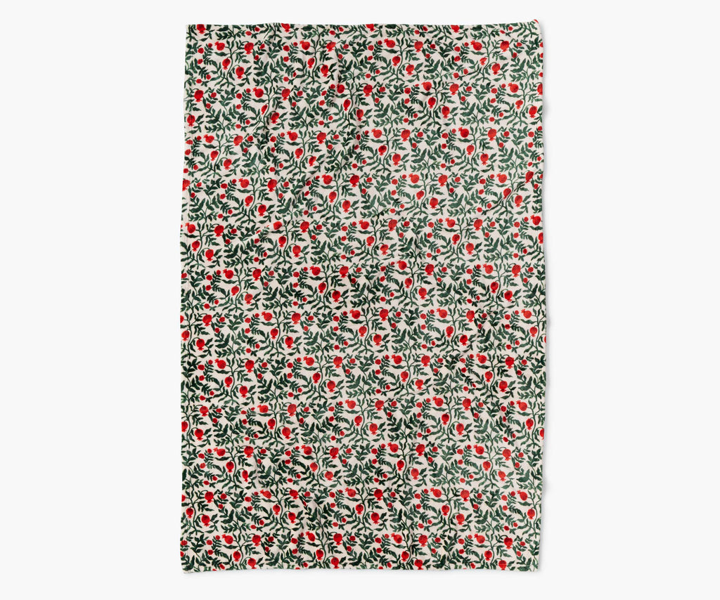 Cozy Throw Blanket, Fleece Christmastide Pomegranate for Sofas, Beds and Relaxing at Home, Designed for Everyday Home Use image 5