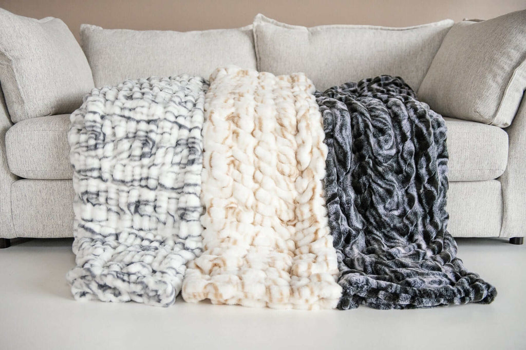 Cozy Throw Blanket, Hugs Marble Pewter for Living Rooms, Bedrooms and Everyday Lounging, 5 Size Options image 5
