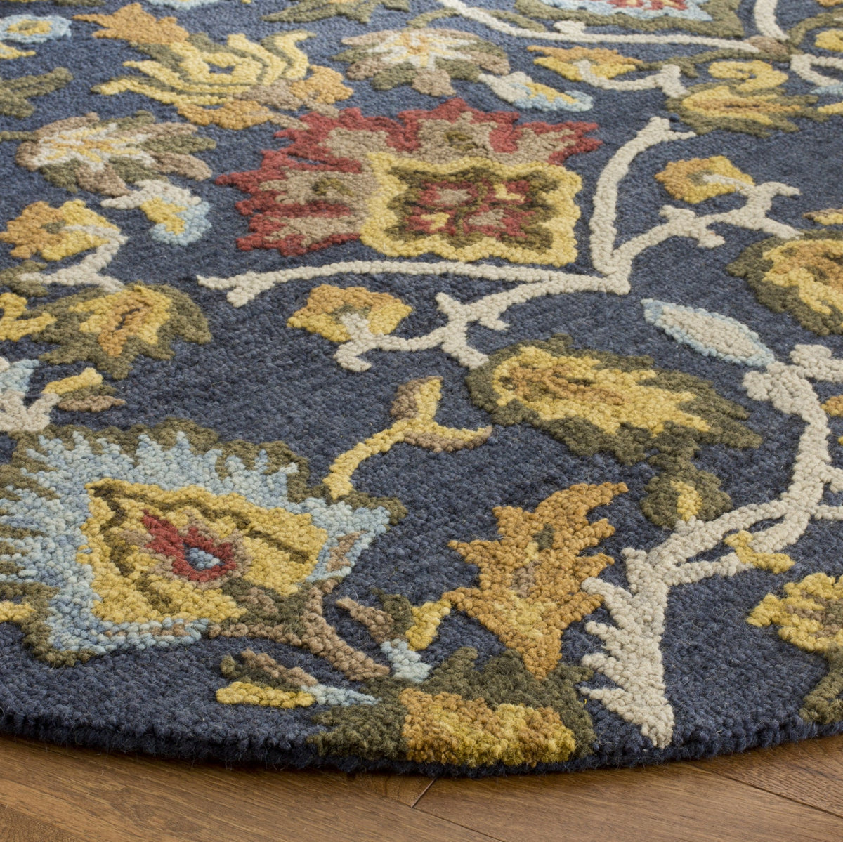 Area Rug, Blossom 402 Navy Multi for Living Rooms, Bedrooms and Entryways, 16 Size Options image 5