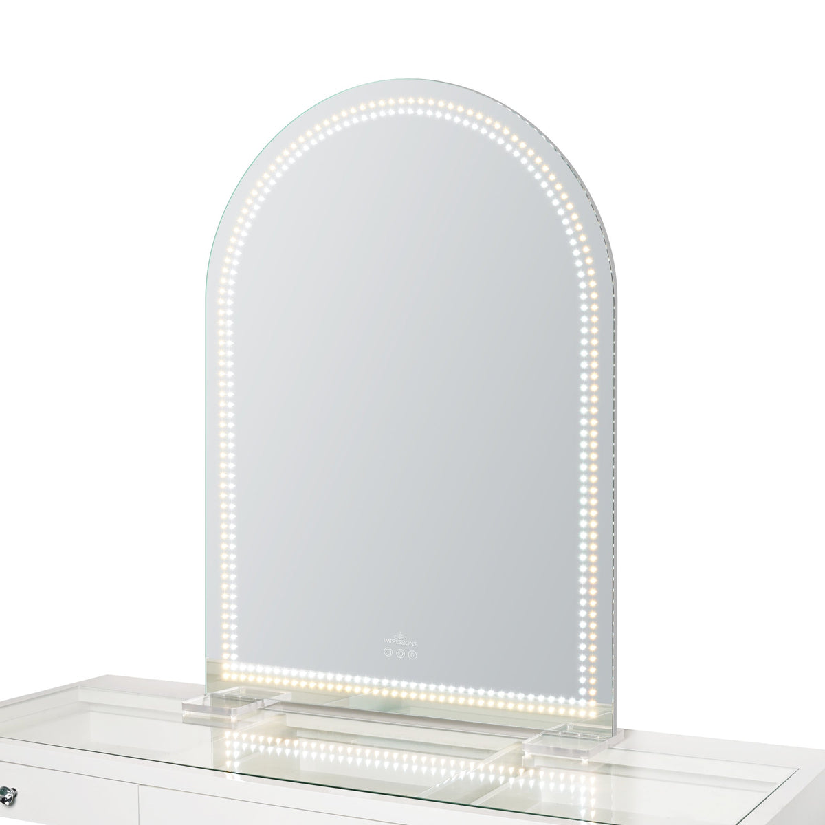Vanity Mirror, Stage Lite Arch XL, Lightweight Design for Dressing Tables, Makeup Routines and Bedroom Vanities, 2 Style Options image 5