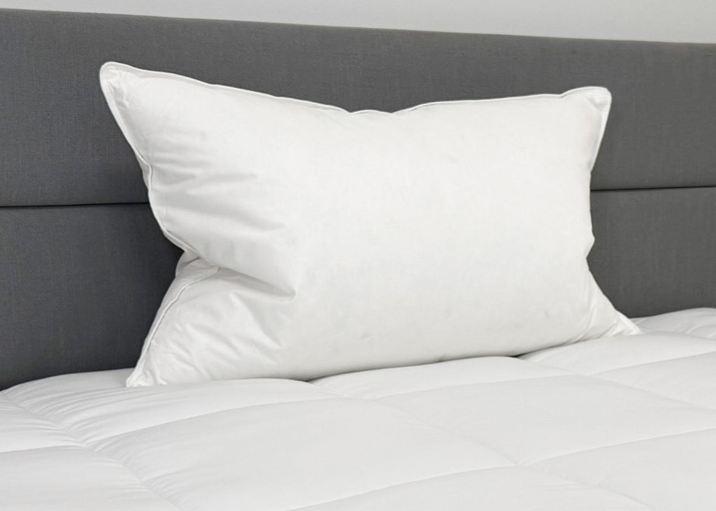 Bed Pillow, 50% White Goose Down 50% White Goose Feather, Hypoallergenic Comfort for Sleeping, Reading and Bedroom Comfort, 4 Size Options image 5