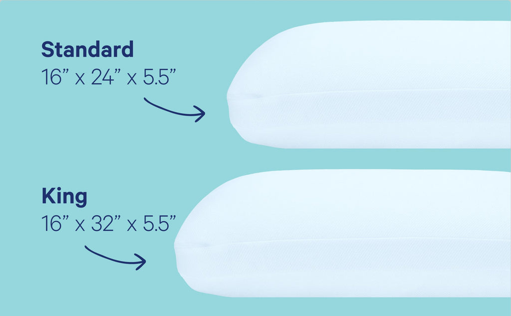 Bed Pillow, Hybrid Snow for Sleeping, Reading and Bedroom Comfort, 2 Size Options, Designed for Everyday Sleep and Guest Room Bedding image 5