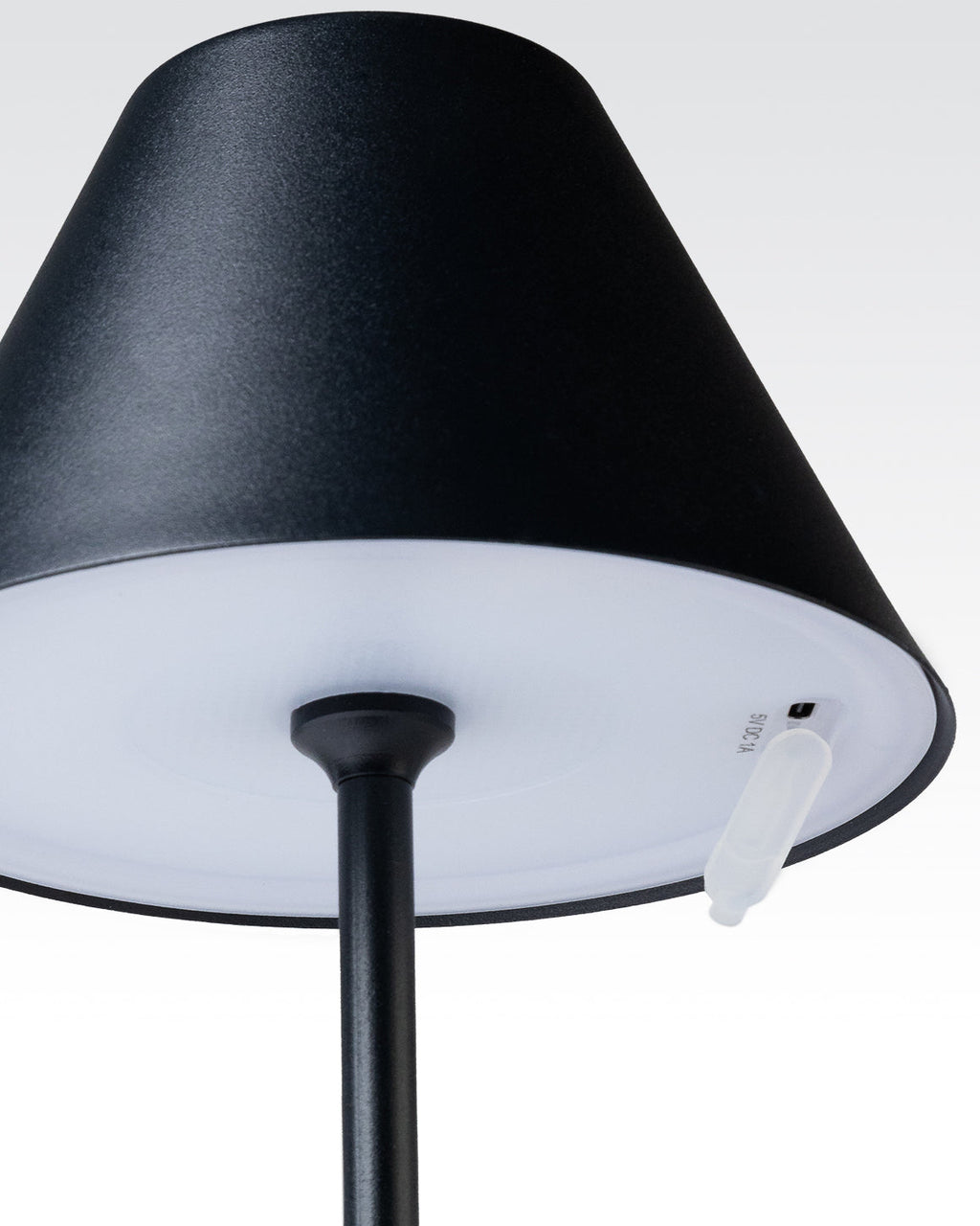 Portable Table Lamp, Rechargeable LED Black for Bedrooms, Living Rooms and Reading Corners, 3 Color Options image 5