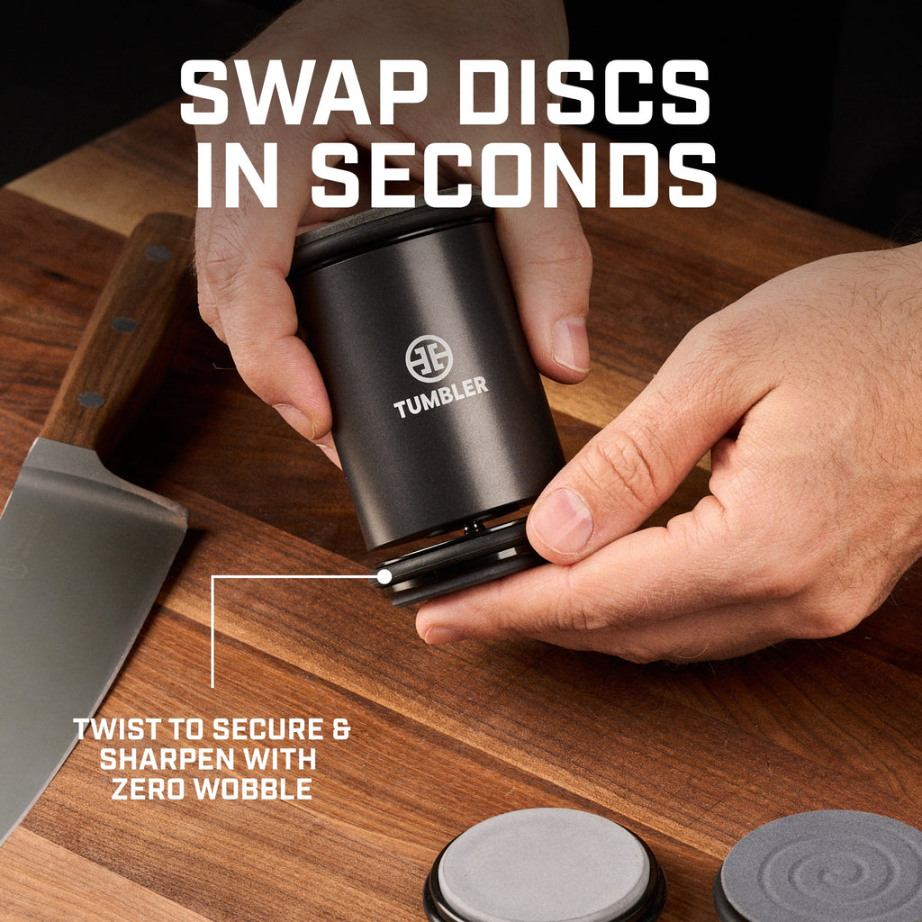 Whetstone Knife Sharpener, Pro Disc Set for Kitchen Knives, Fine Edges and Home Sharpening image 5
