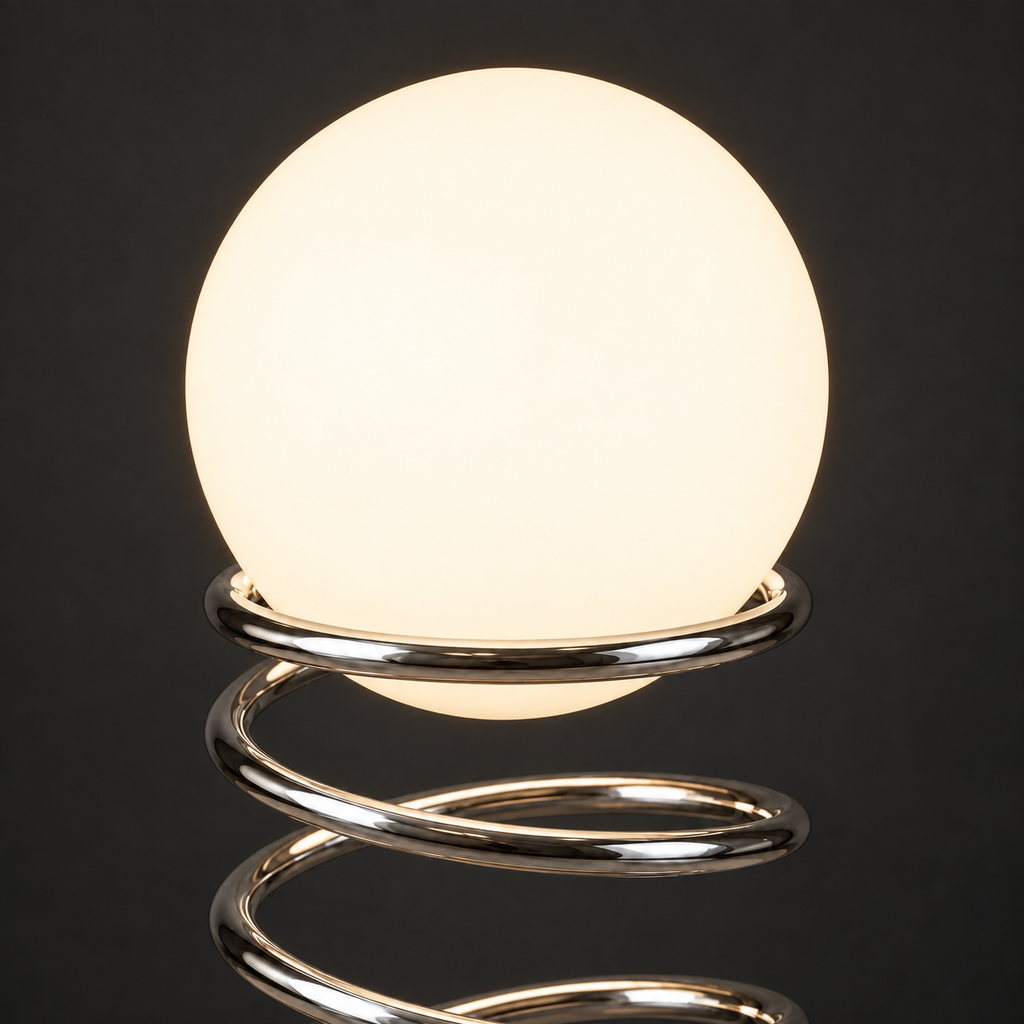 Portable Table Lamp, Spiral Spring for Desks, Side Tables and Warm Room Lighting, 2 Color Options image 5