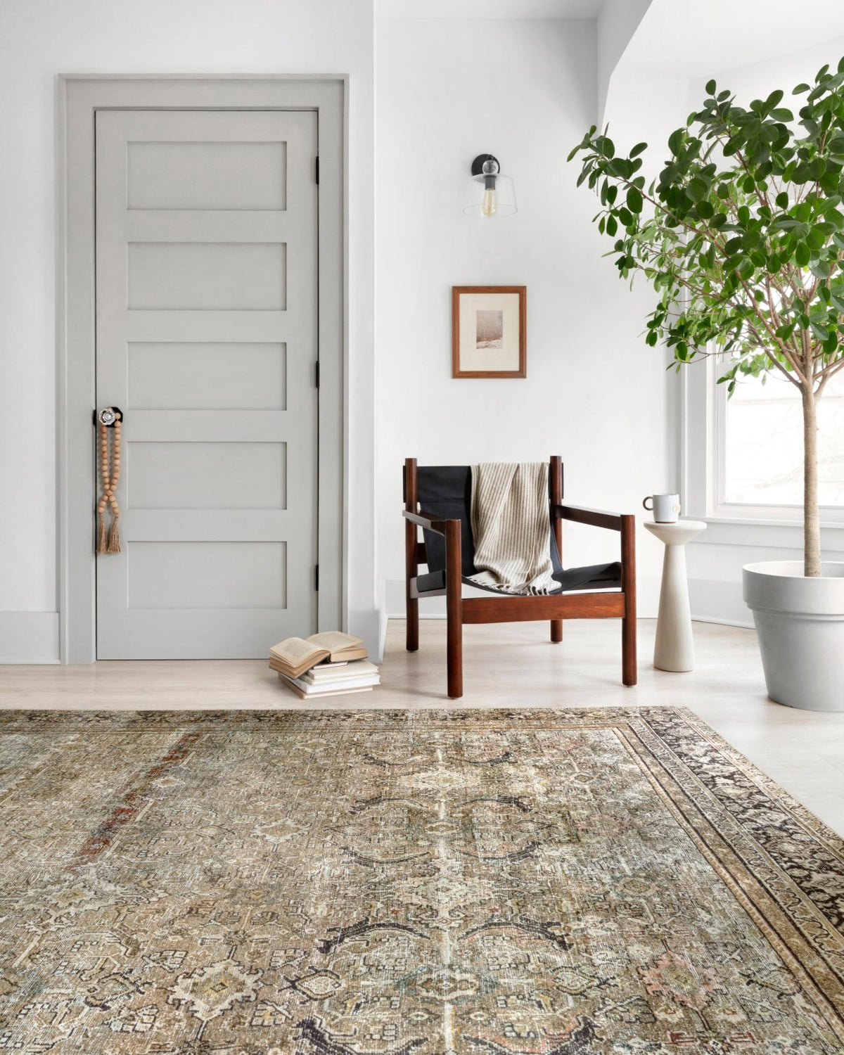 Area Rug, Layla LAY 03 Olive Charcoal for Hallways, Dining Spaces and Home Decor, 11 Size Options image 5