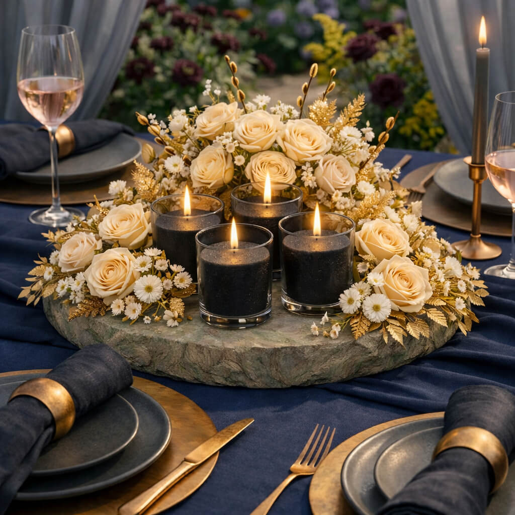 Decorative Candle, Richland Votive Unscented Black 10 Hour Set for Entryways, Mantels and Everyday Home Ambience image 5
