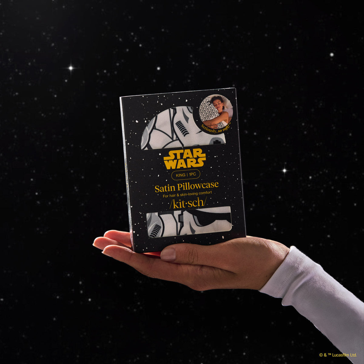 Pillowcase Set, Kitsch Satin in Darth Vader & Stormtroopers 2 for Guest Rooms and Daily Bedroom Comfort image 5