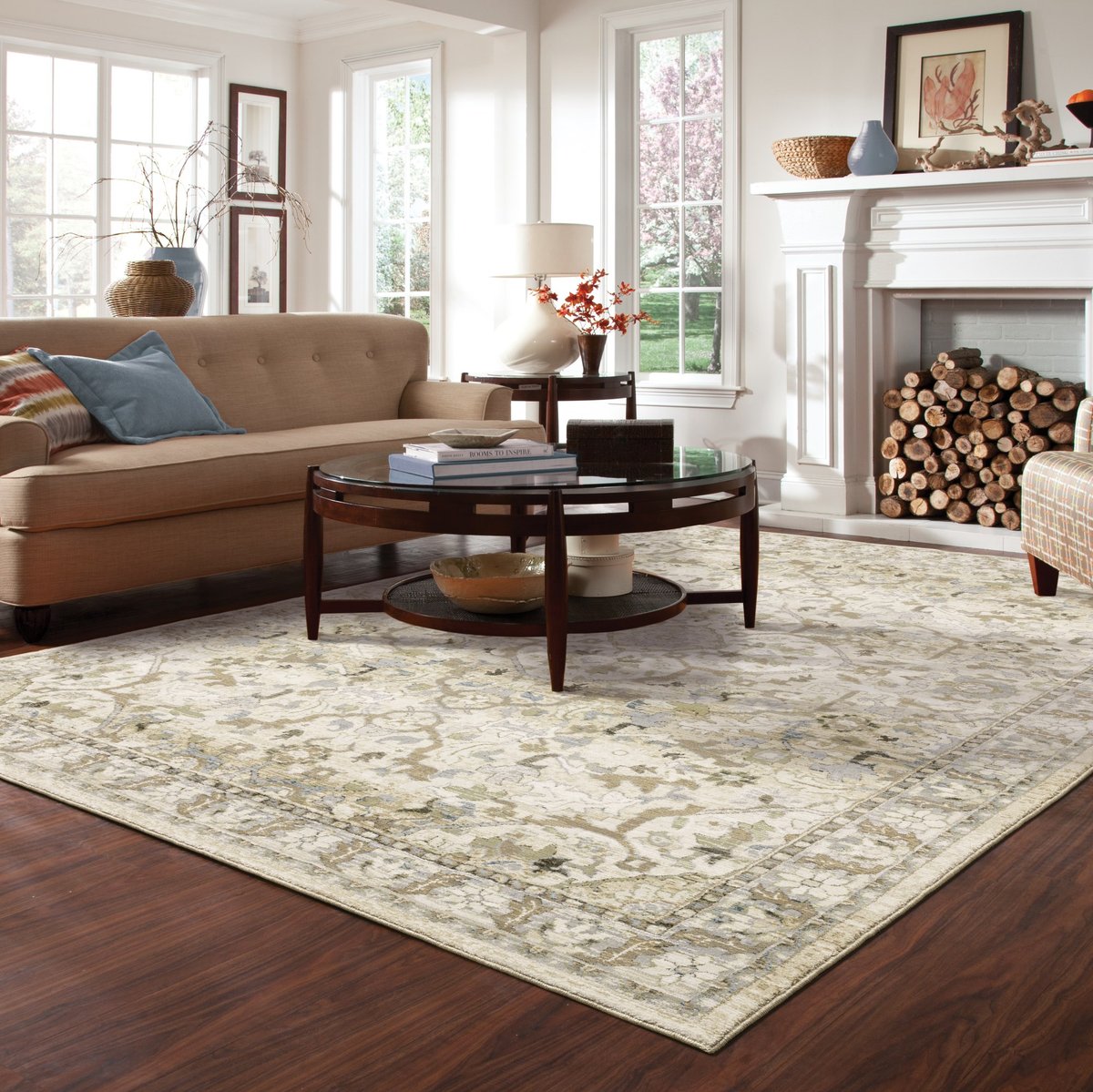 Area Rug, Andorra 9818G Beige Ivory for Living Rooms, Bedrooms and Entryways, 11 Size Options image 5